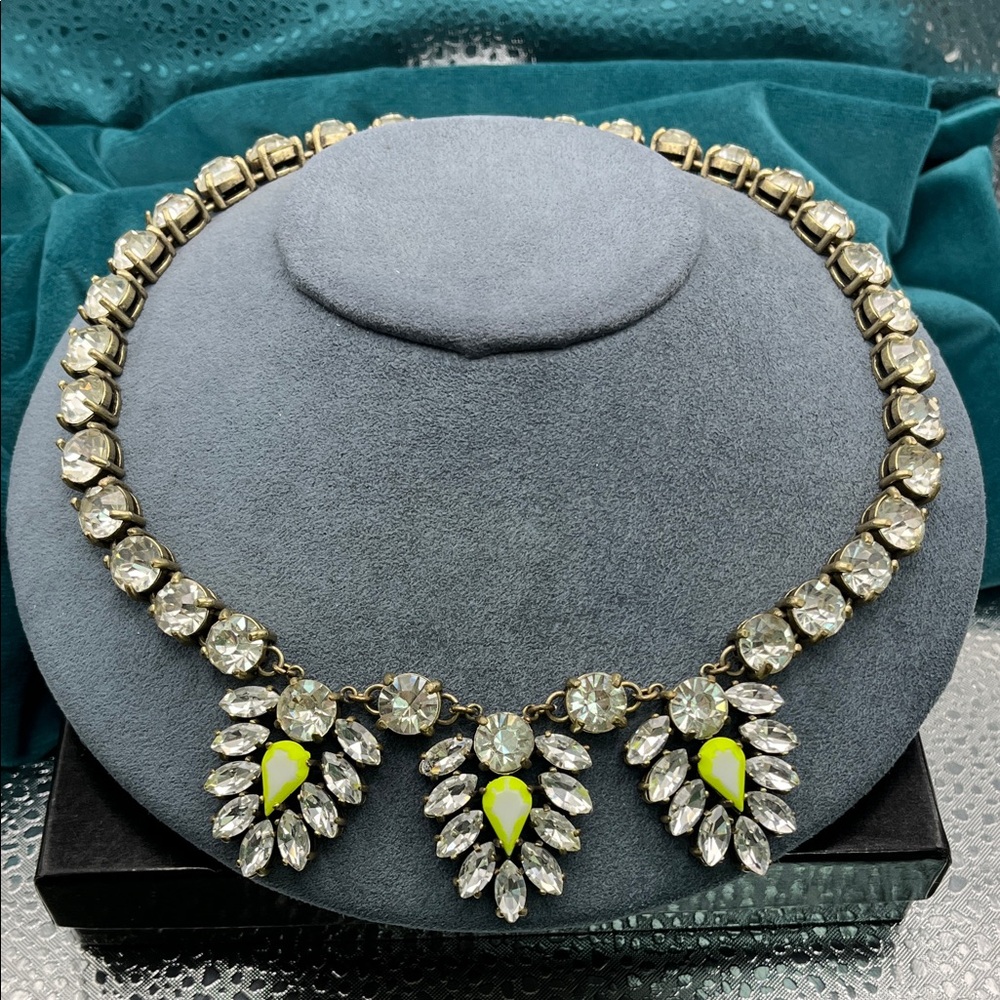 J. Crew Big Crystal Diamonte Rhinestone Necklace Choker